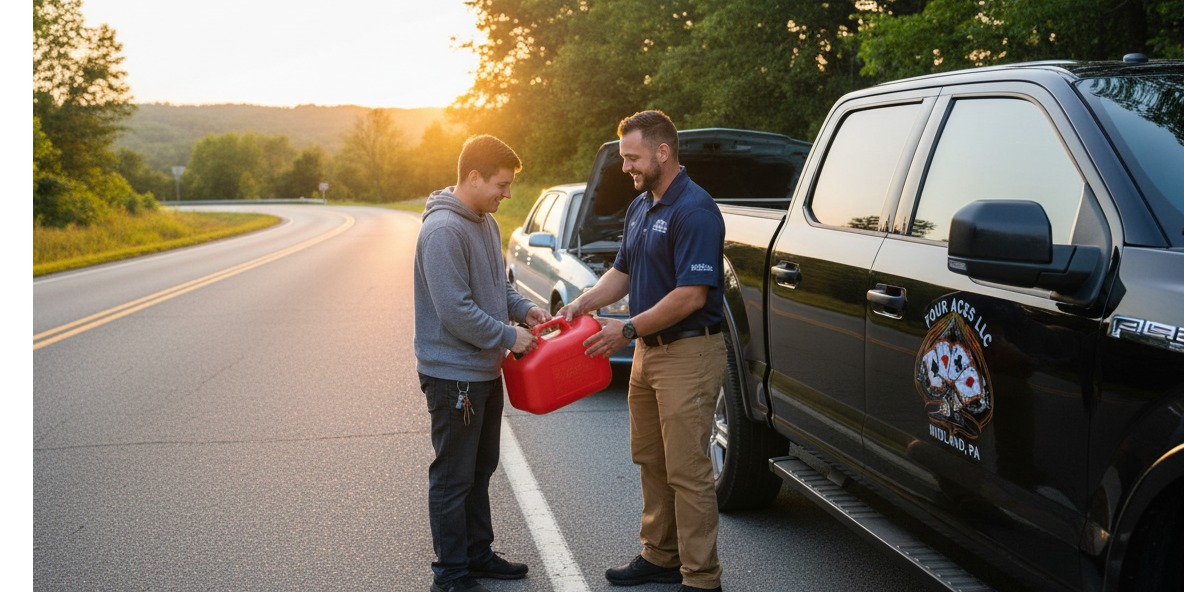 Gas Delivery Service Midland PA | 24/7 Roadside Fuel Delivery â€“ Four Aces Auto Image