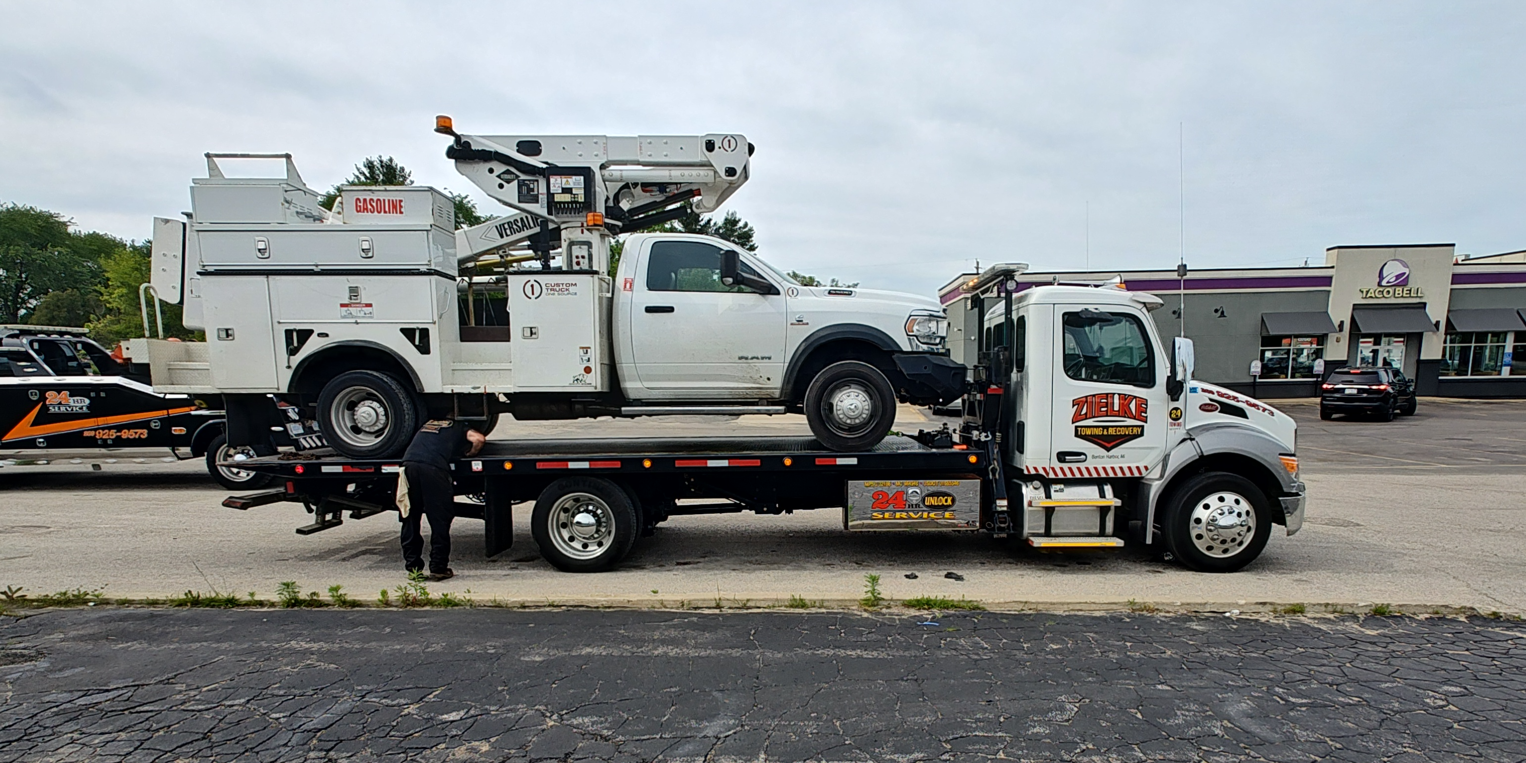 Utility Bucket Truck Transported from Watervliet to Kalamazoo by Zielke Towing Image