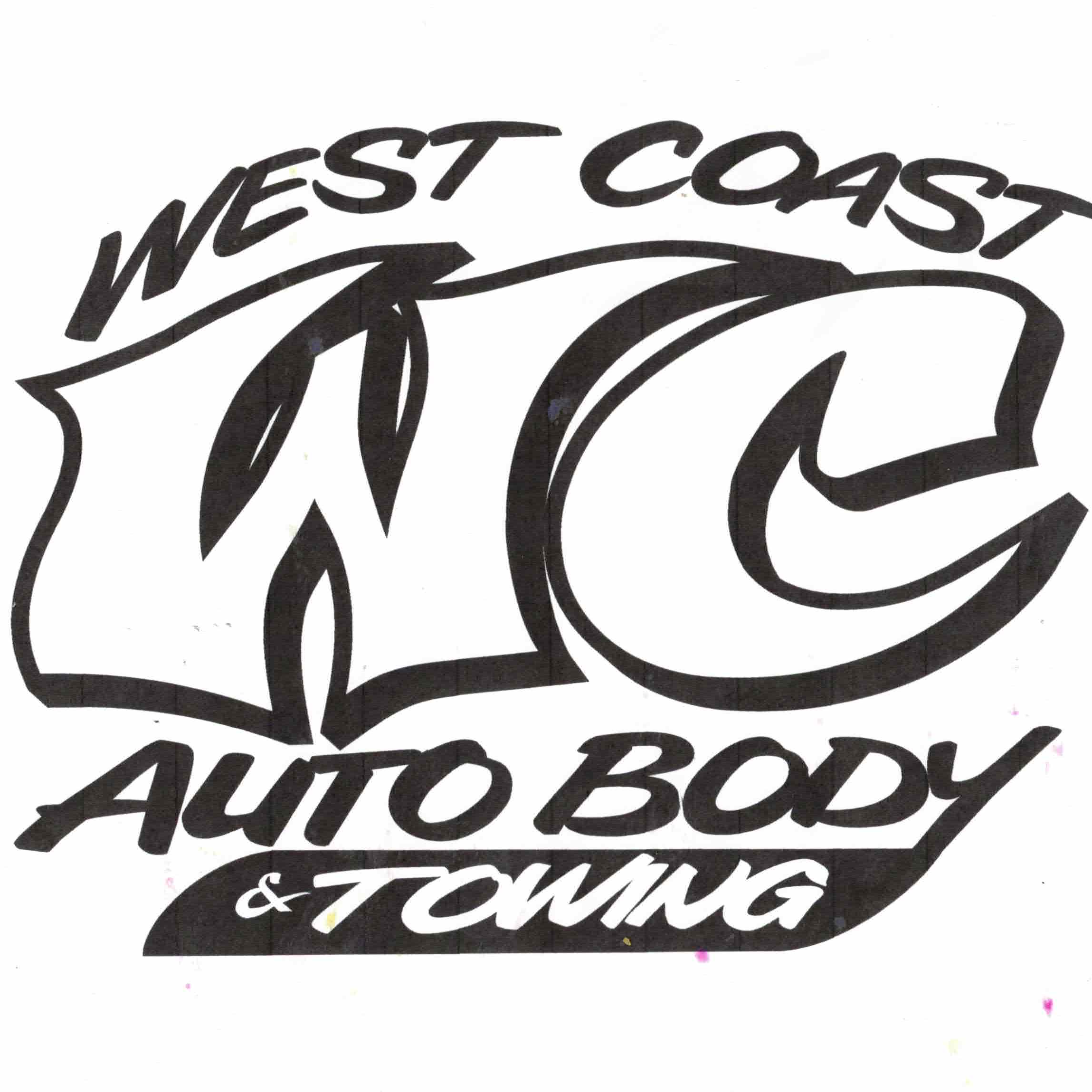 WEST COAST AUTO BODY TOWING logo